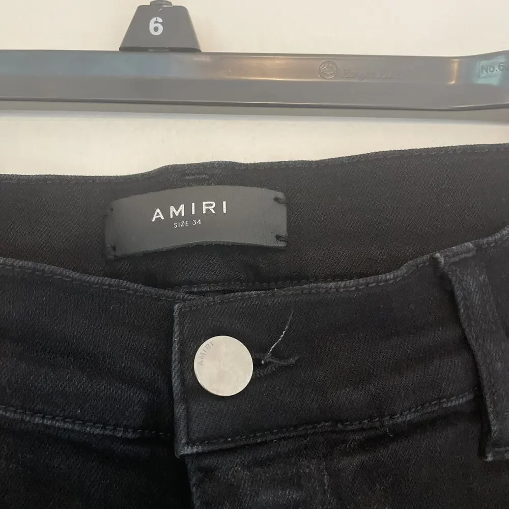 Black Amiri MX1 Ultra Suede Jeans Size 34